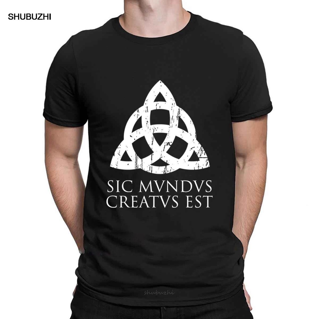 เสื้อยืดผ้าฝ้าย-คอกลม-พิมพ์ลายตัวอักษร-sic-mundus-est-creatus-dark-แฟชั่นฤดูใบไม้ผลิ-สําหรับออกกําลังกาย-2022