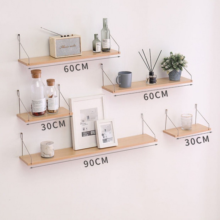 ชั้นวางของมินิมอลชั้นติดผนัง-wooden-rack-shelf-30-60-90cm