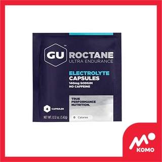 ภาพหน้าปกสินค้าGU Roctane Electrolyte 4 capsules By Komo - แคปซูลป้องกันตะคริว 4 เม็ด แบบซอง best by 04/2022 ที่เกี่ยวข้อง