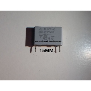 0.047UF 275V 47NF M 275V X2 MKP  คาปาซิเตอร์ โพลีโพไลลีน ขาห่าง 15 MM CAPACITOR อุปกรณ์ อะไหล่ อิเล็กทรอนิกส์ electronic