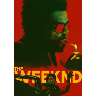 โปสเตอร์ The Weeknd เดอะวีกเอนด์ Poster แร็ปเปอร์ Rapper Hiphop ฮิปฮอป โปสเตอร์ รูปภาพ Hip hop Music ตกแต่งบ้าน ของขวัญ