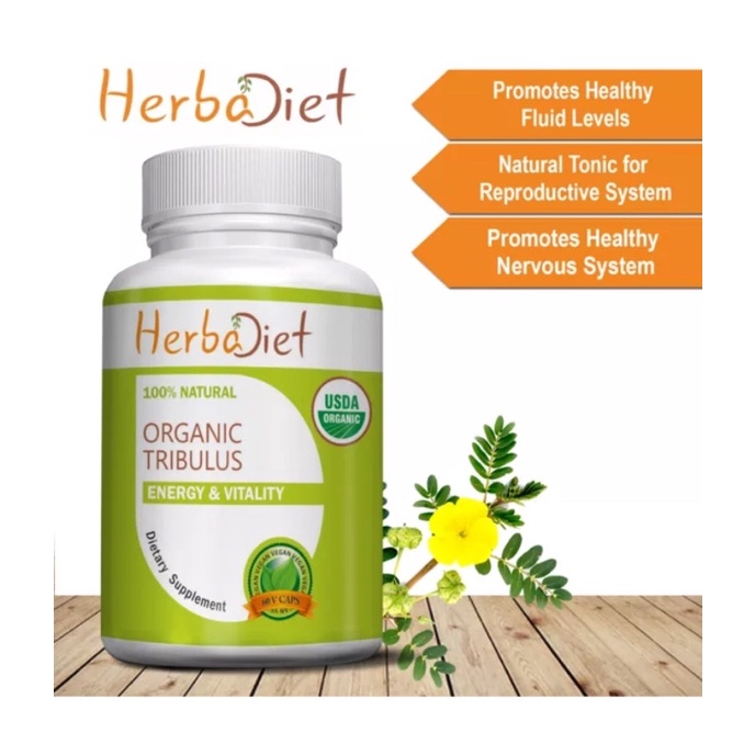 Organic Tribulus Terrestris Capsules 400mg Pills Muscle Booster เสริม