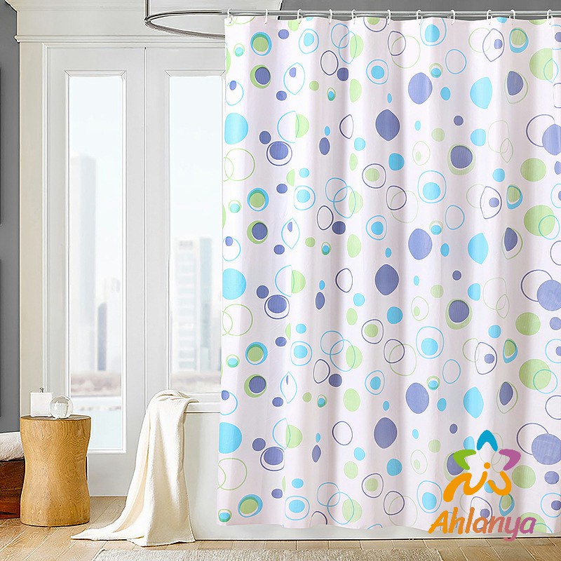 ahlanya-ม่านกั้นห้องน้ำ-ม่านกันน้ำ-ม่านพลาสติก-shower-curtain