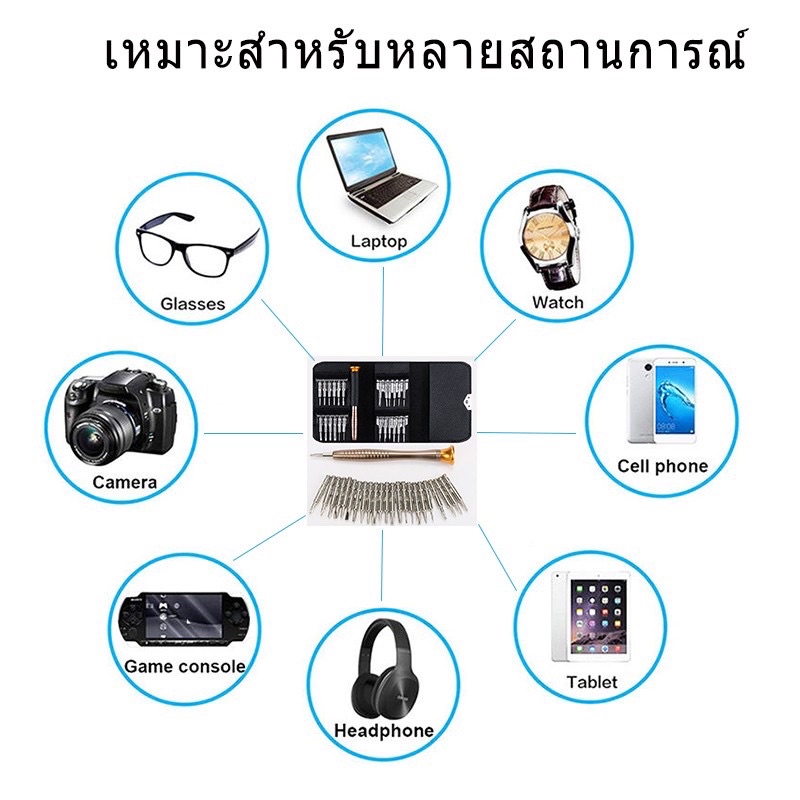 พร้อมส่ง-25-in-1-ชุดไขควง-ซ่อมซ่อมเอนกประสงค์-ซ่อมโทรศัพท์มือถือ-ซ่อมนาฬิกา-แบบพกพา-กล่องเก็บของ