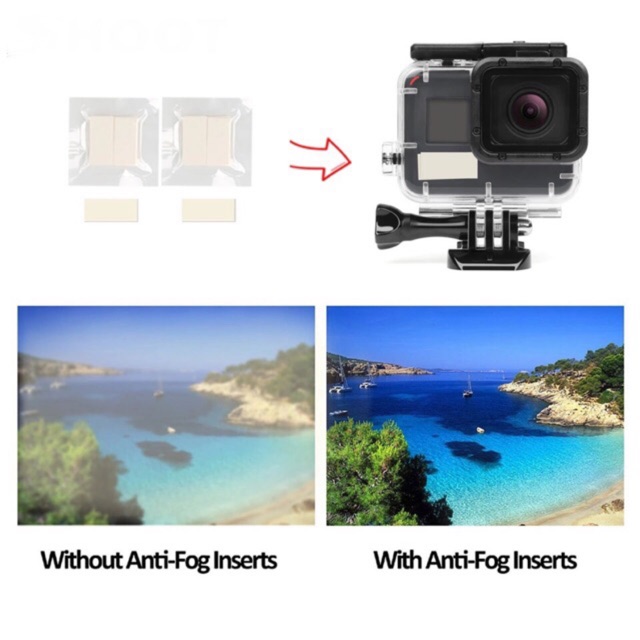รูปภาพสินค้าแรกของAnti Fog 12 ชิ้น แผ่นกันฝ้าสำหรับ Gopro Yi SJ4000 Action Camera ทุกรุ่น