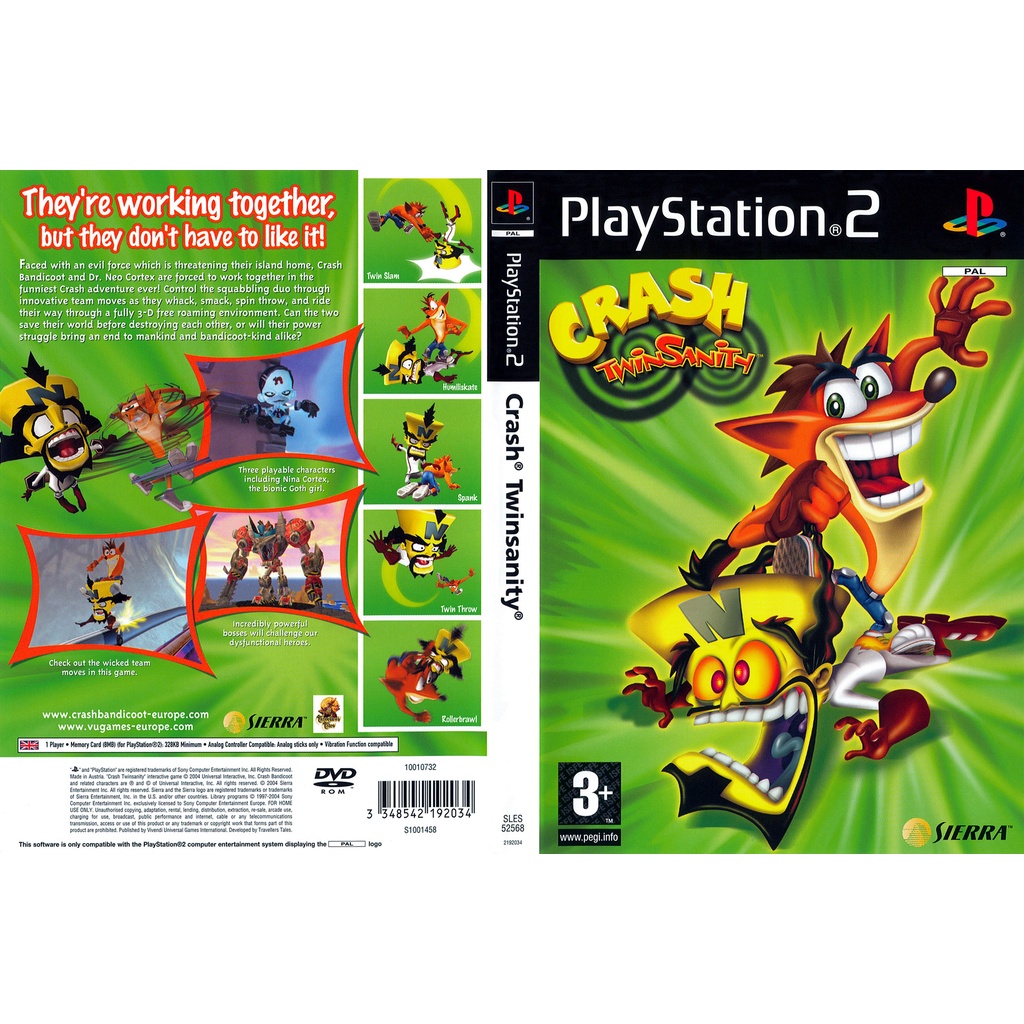 Crash Twinsanity แผ่นเกมส์ PS2 | Shopee Thailand