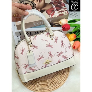 (แท้ 💯%‼) COACH MINI SIERRA SATCHEL WITH DRAGONFLY PRINT