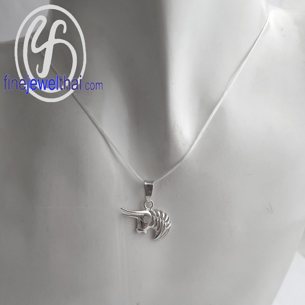 finejewelthai-จี้ราศี-ราศีพฤษภ-จี้เงินแท้-taurus-silver-pendant-p116600