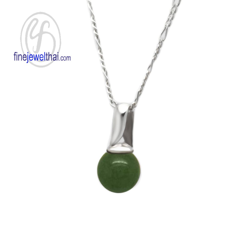 finejewelthai-จี้หยก-จี้เงิน-เงินแท้-พลอยแท้-พลอยประจำเดือน-jade-silver-pendant-p1041jd00