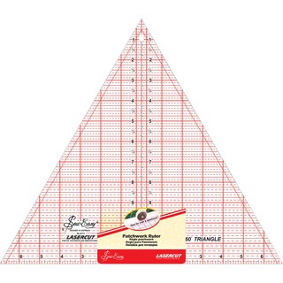 ไม้บรรทัดอะคริลิค งานผ้าและงานฝีมือ Patchwork &amp; Craft Ruler รูปสามเหลี่ยม ขนาด 60 องศา ของ Sew Easy (รหัส SewEasy0009)
