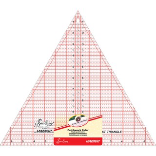 ไม้บรรทัดอะคริลิค งานผ้าและงานฝีมือ Patchwork &amp; Craft Ruler รูปสามเหลี่ยม ขนาด 60 องศา ของ Sew Easy (รหัส SewEasy0009)