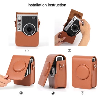 FUJIFILM Instant Camera Case instax mini Evo Camera Case　Brown