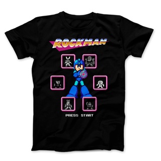 เสื้อยืด พิมพ์ลาย Blast The 6 Rockman Video Games Mega Man Jump สําหรับผู้ชายS-5XL