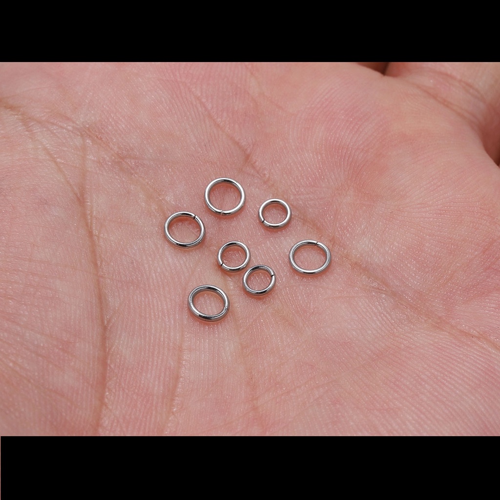 ภาพประกอบคำอธิบาย St.kunkka 200 ชิ้น / ล็อต 4 5 6 8 10 มม ห่วงแหวนสเตนเลส สำหรับทำเครื่องประดับ18Kแหวน