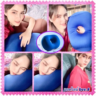 เบาะรองนั่ง (ทรง DONUT เม็ดบีสโฟมแน่น สีน้ำเงิน , น้ำตาล) ที่รองนั่ง หมอนอิง เบาะ Memory foam เบาะรองนั่งเพื่อสุขภาพ ทรง