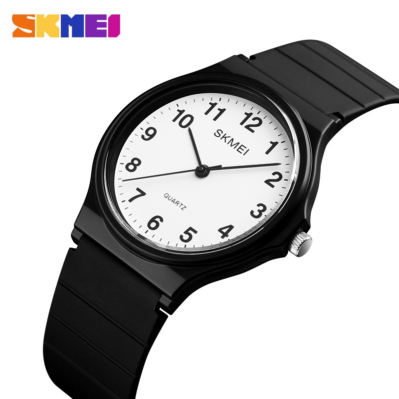 รูปภาพสินค้าแรกของSKMEIนาฬิกาข้อมือ สายหนัง PU ระบบอนาล็อก กันน้ำ แฟชั่นผู้หญิง