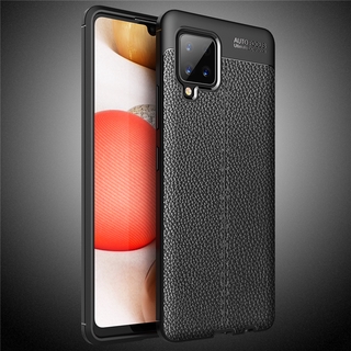 เคสโทรศัพท์ Samsung Galaxy M12 M02 Phone Case Luxury Leather Casing Slim TPU Soft Silicone Back Cover เคส SamsungA12 Casing