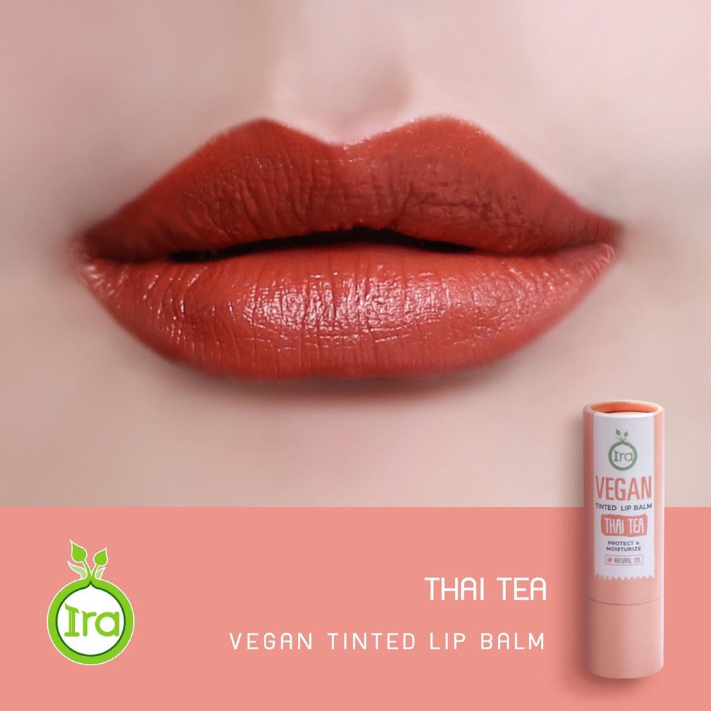 Ira ทินต์ลิปบาล์มวีแกน ชาไทย Vegan Tinted Lip Balm Thai Tea (5g ...