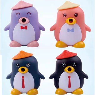 กบเหลาดินสอตั้งโต๊ะ หมุนมือ เพนกวิน แบบใหม่ เลือกระดับได้ Penguin กบเหลาดินสอ การ์ตูน น่ารัก Pencil Sharpener