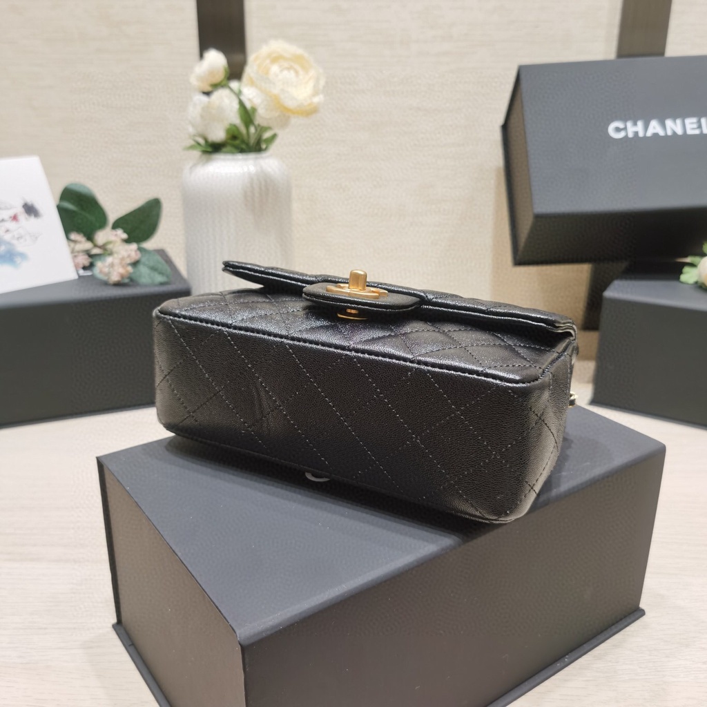 พรี-chanel-20cm-as2431กระเป๋าสะพาย-กระเป๋าแฟชั่น-กระเป๋าโซ่-หนังวัวแท้-หนังแกะ