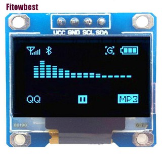 สินค้า Fbth โมดูลหน้าจอ LCD LED 128*64 0.96 นิ้ว I2C IIC Serial Blue OLED สําหรับ Arduino