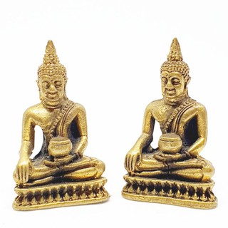 พระพุทธมหาลาโภ พระพุทธรูปนั่งทรงบาตร 2ซม. บูชาเสริมโชคลาภเงินทองไหลมาเทมา