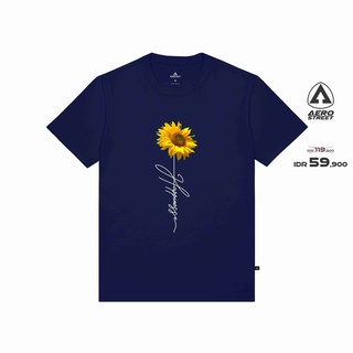 เสื้อยืด ลาย Aerostreet Happiness สีกรมท่า กันแดด AABAAS-5XL