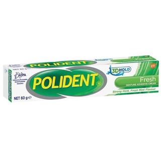 Polident โพลิเดนท์ ครีมติดฟันปลอม กาวติดฟันปลอม หลอดใหญ่ 60 กรัม Fresh mint 1 หลอด