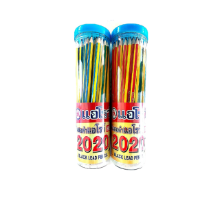 โปรโมชั่น : ARROW ตราแอโรว์  ดินสอดำ แท่งเหลี่ยม HB มียางลบ AR-2020 บรรจุ 50แท่งกระป๋อง จำนวน 1 กระป๋อง