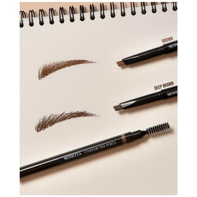 ใหม่-ดินสอเขียนคิ้วหัวตัด-merrezca-eyebrow-pro-pencil-ดินสอเขียนคิ้วหัวตัด-สุดปังตัวใหม่-เส้นคม-สีเเน่น