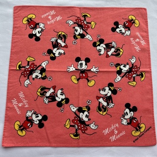 Mickey mouse &amp; Minnie mouse ผ้าเช็ดหน้ามิกกี้เม้าส์ มินนี่เม้าส์