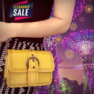 กระเป๋าถือออกงาน กระเป๋าสะพายข้าง ถือได้สุดน่ารัก งานสวยคุ้มราคา รุ่น Carlina สีเหลือง ส่งฟรี กระเป๋าเงิน กระเป๋าผู้หญิง