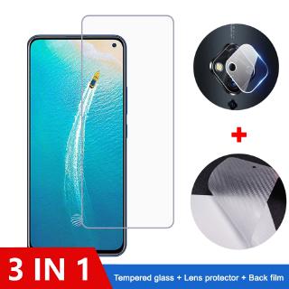 2 . 5 D 3 - In - 1 เคสโทรศัพท์มือถือสําหรับ Vivo V 19 V 17 V 15 Pro Vivo S 1 P Ro Y 19 Y 91 Y 97 Y 95 9hใสป้องกันหน้าจอฟิล์มแก้ว