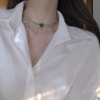Korean version of crystal acrylic flower collar Japanese and Korean minimalist design neck accessories small fresh neckl