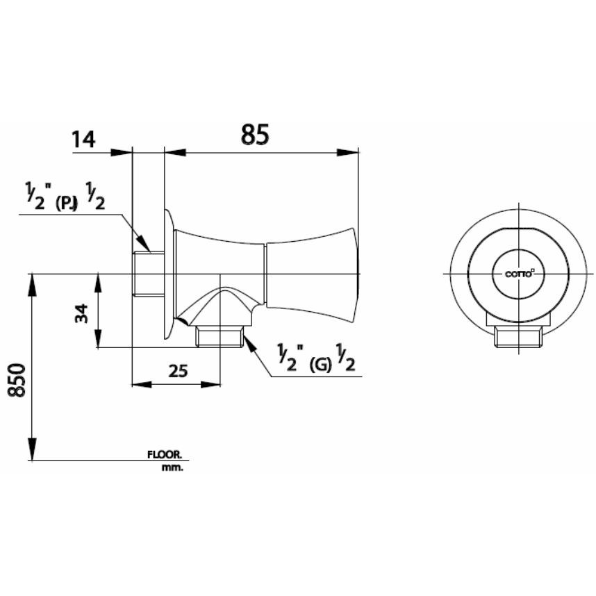 ct1092c26-hm-วาล์วเปิด-ปิดน้ำ-cotto