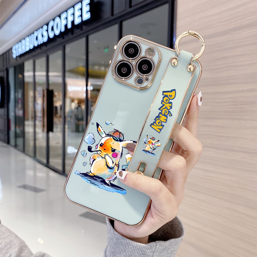 realme-gt-2-3-neo-master-x7-narzo-20-30a-50-50a-prime-pro-5g-เคสเรียวมี-สำหรับ-case-pikachu-wrist-strap-tpu-เคส-เคสโทรศัพท์-เคสมือถือ