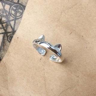 แหวน S 925 Sterling Silver Cat Ear สำหรับผู้หญิง