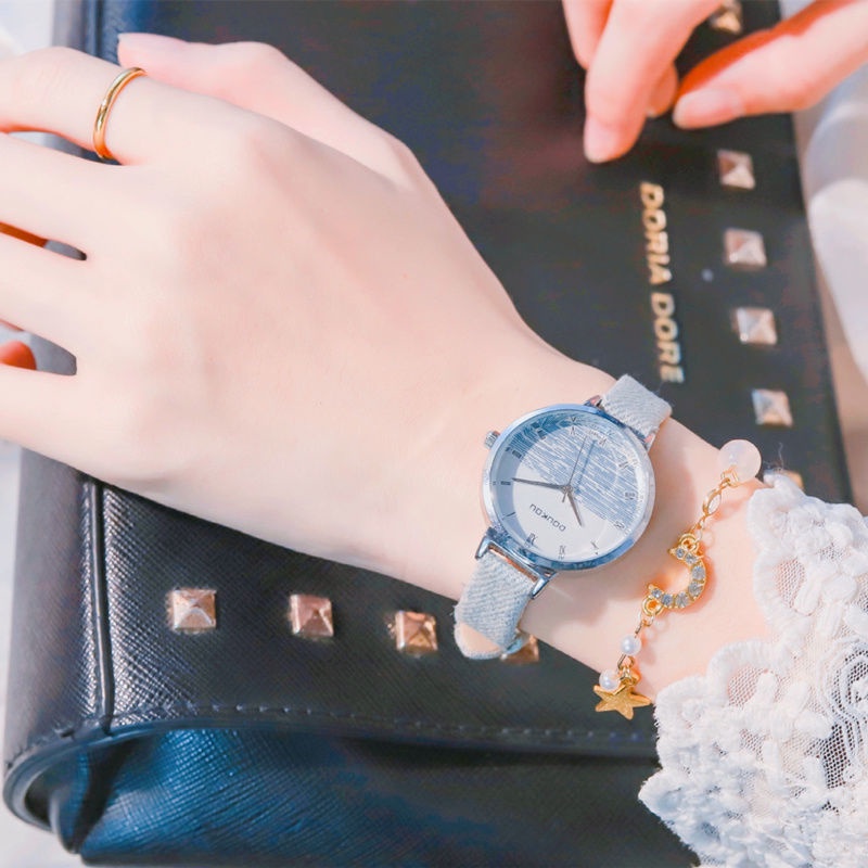 นาฬิกาโทรศัพท์-casio-ขายร้อน-นาฬิกาคาวบอยนักเรียนหญิงเวอร์ชั่นเกาหลีเรียบง่ายย้อนยุควรรณกรรมขนาดเล็กสดและหลากหลาย