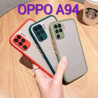 (พร้​อมส่งในไทย)เคสขอบนิ่มหลังแข็งขุ่นคลุมกล้องOPPO A95/A55/A94/Realme8(5G)4G/Realme8Pro/Realme C25/A54 4G/5G/A74 4G/5G