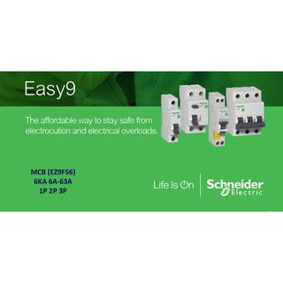 Schneider 6KA MCB EZ9F EASY9 1P 2P 3P ez9f56106 ez9f56110 ez9f56120 ez9f56263 ez9f56240