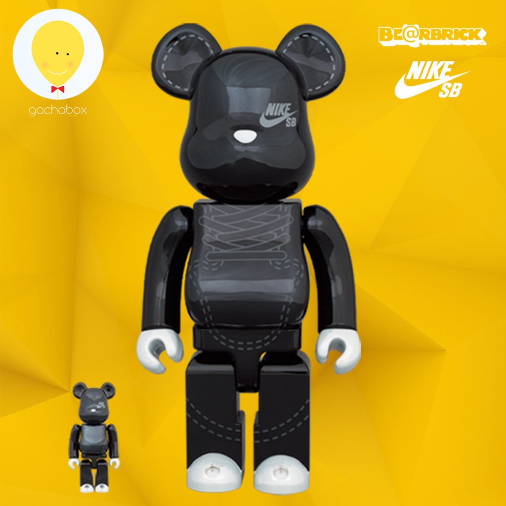 gachabox Bearbrick Nike SB 2020 black version 100%+400% - Medicom