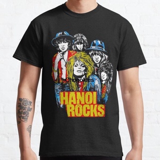 เสื้อยืดผ้าฝ้ายพิมพ์ลายคลาสสิก เสื้อยืด พิมพ์ลาย Hanoi Rocks 4 Classic ไซซ์ S 5XL สําหรับแฟนคลับ