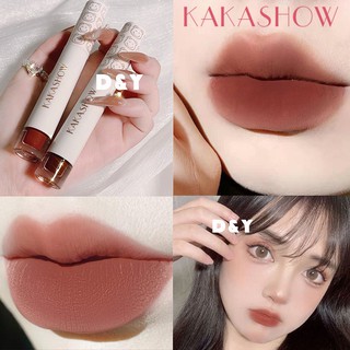 Kakashow ลิปกลอสเนื้อแมทกันน้ําติดทนนาน Eyeshadow ลิปสติก ลิปลอก ลิปแมท ลิปทินท์ ลิปติก ลิปสติกเซต ลิปจีน lipstick ลิปสติกกันน้ำ ลิปสีนู้ด ลิปสติกจิ๋วลิปเกาหลี