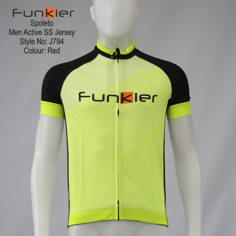 เสื้อจักรยานแขนสั้นผู้ชาย-funkier-j-794-เหลือง