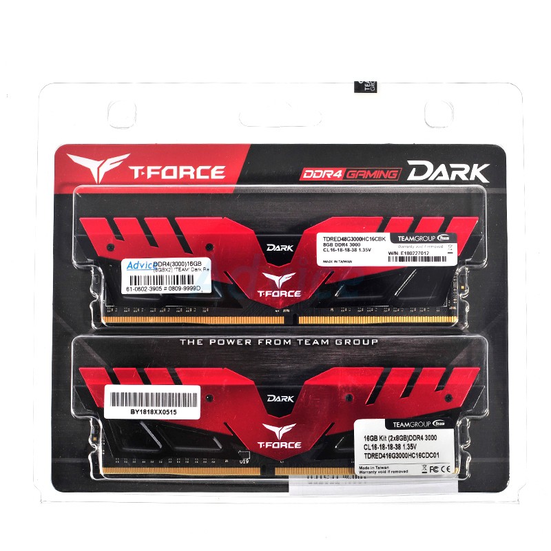 RAM DDR4(3000) 16GB (8GBX2) TEAM Dark Red | Shopee Thailand