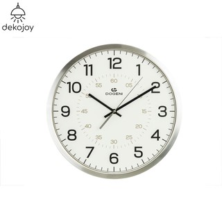 DOGENI นาฬิกาแขวน รุ่น WNM008SL นาฬิกาแขวนผนัง นาฬิกาติดผนัง อลูมิเนียม เข็มเดินเรียบ ดีไซน์เรียบหรู Dekojoy