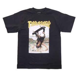 เสื้อยืดโอเวอร์ไซส์เสื้อ thrasher magazine thrasher skateboard t- shirts งานดีมากๆS-3XL