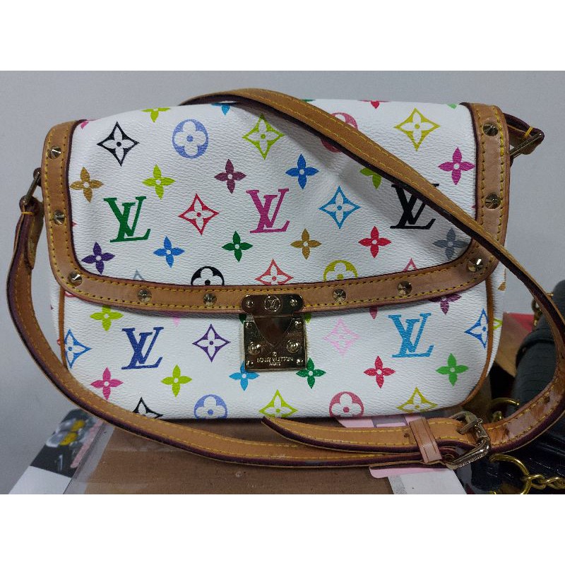 Louis Vuitton  Sologne Multicolored Monogram on White Crossbody Bag –  Baggio Consignment