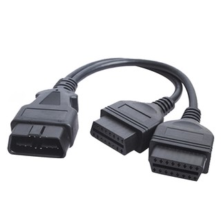 ภาพขนาดย่อของสินค้า30 ซม. OBD2 16Pin Y สายชายคู่หญิงแยกนามสกุลสายเชื่อมต่อ