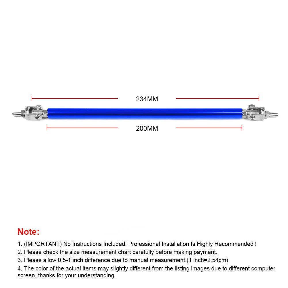 2-ชิ้น-75-มม-100-มม-150-มม-200-มม-สเตนเลส-ปรับได้-ด้านหน้า-ด้านหลัง-กันชน-ตัวแยก-ลิป-ก้านสตรัท-บาร์-รองรับ